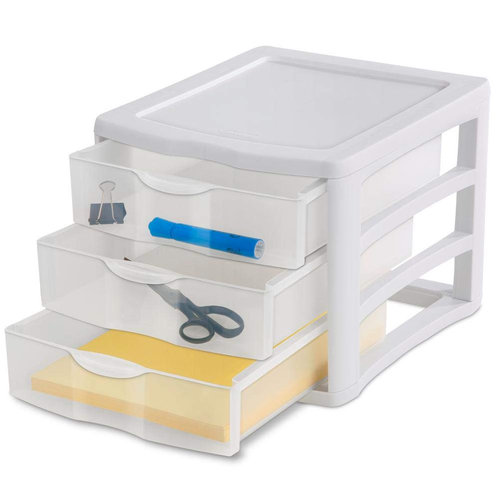 3 Drawer White Organizer P775