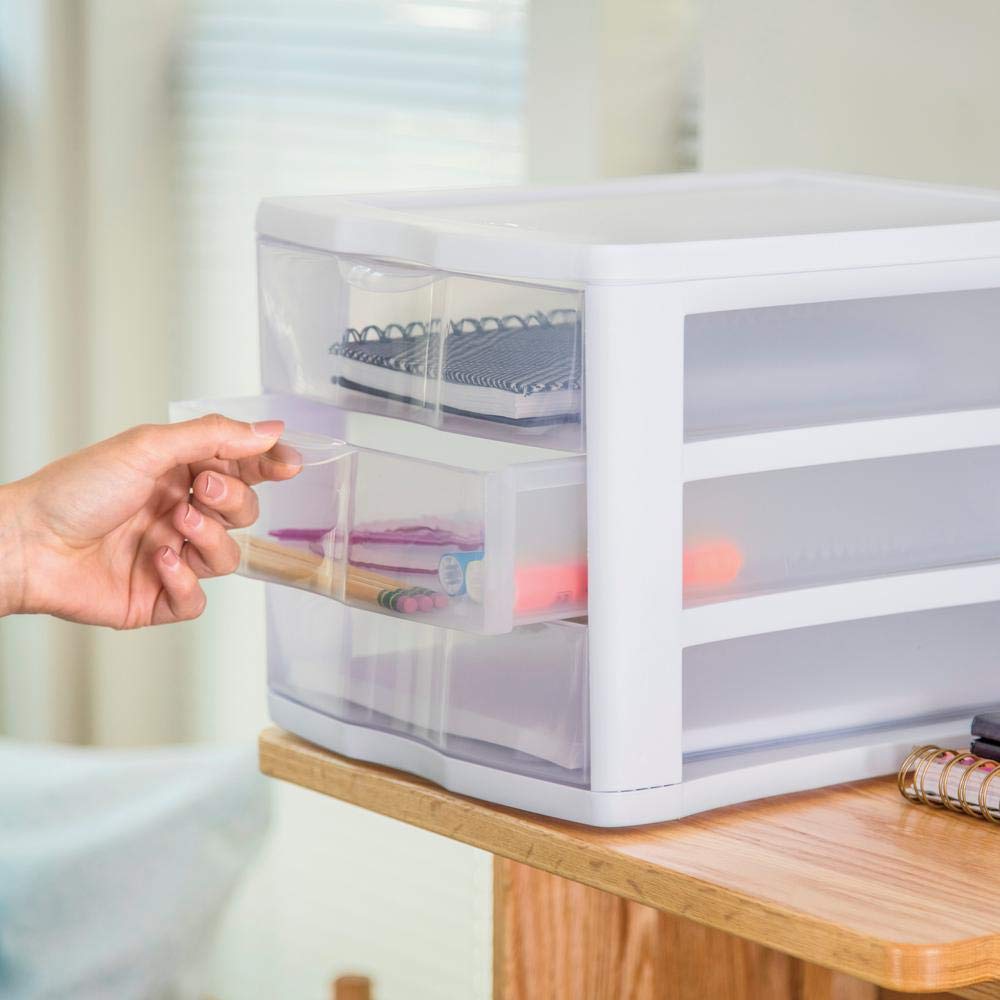 3 Drawer White Organizer P775
