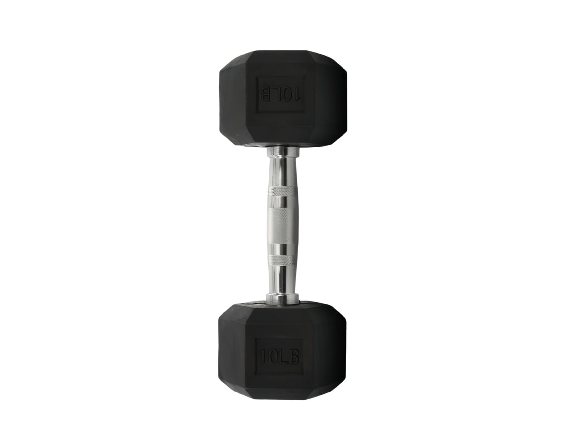 10LB Rubber Hex Dumbbells Set of 2 X901