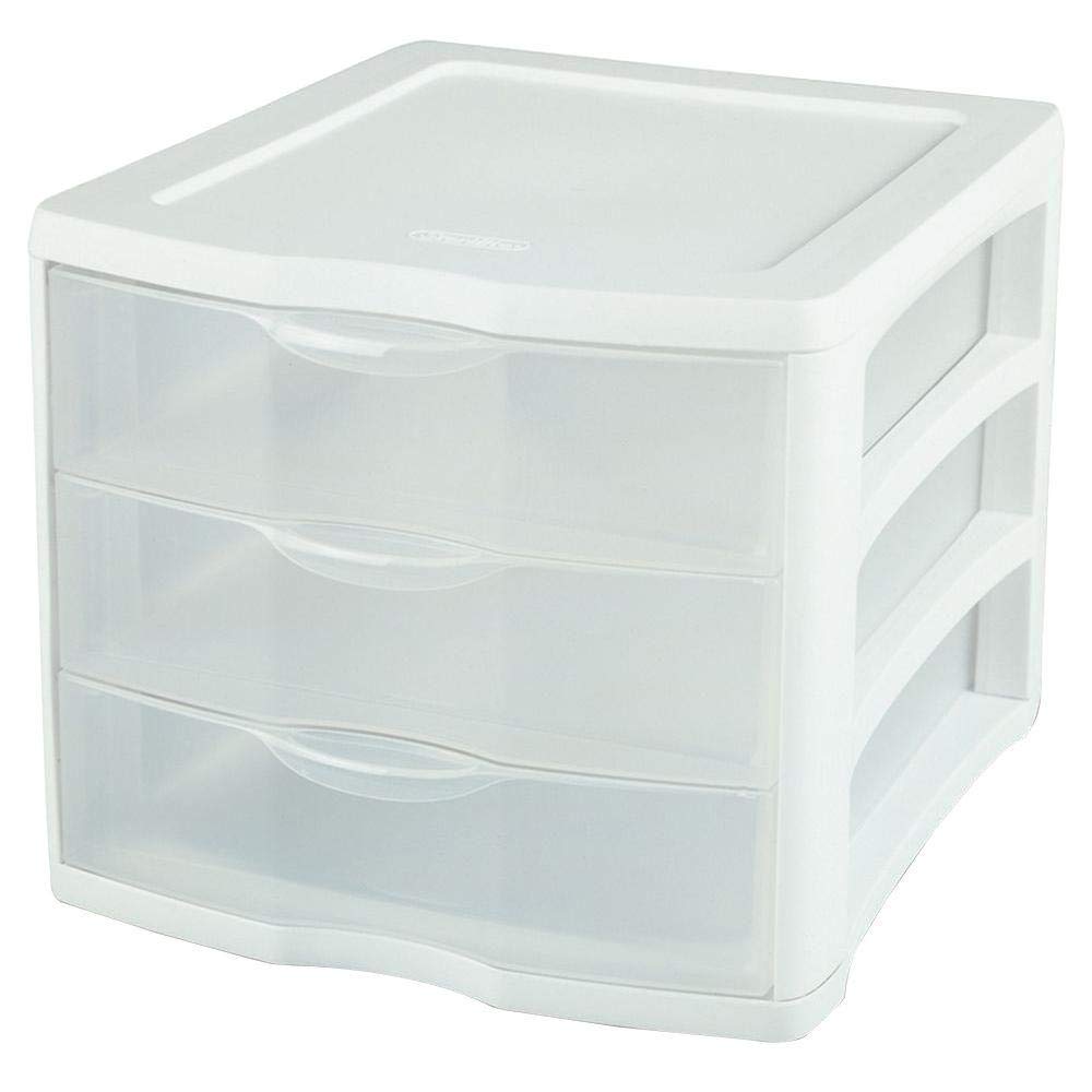 3 Drawer White Organizer P775