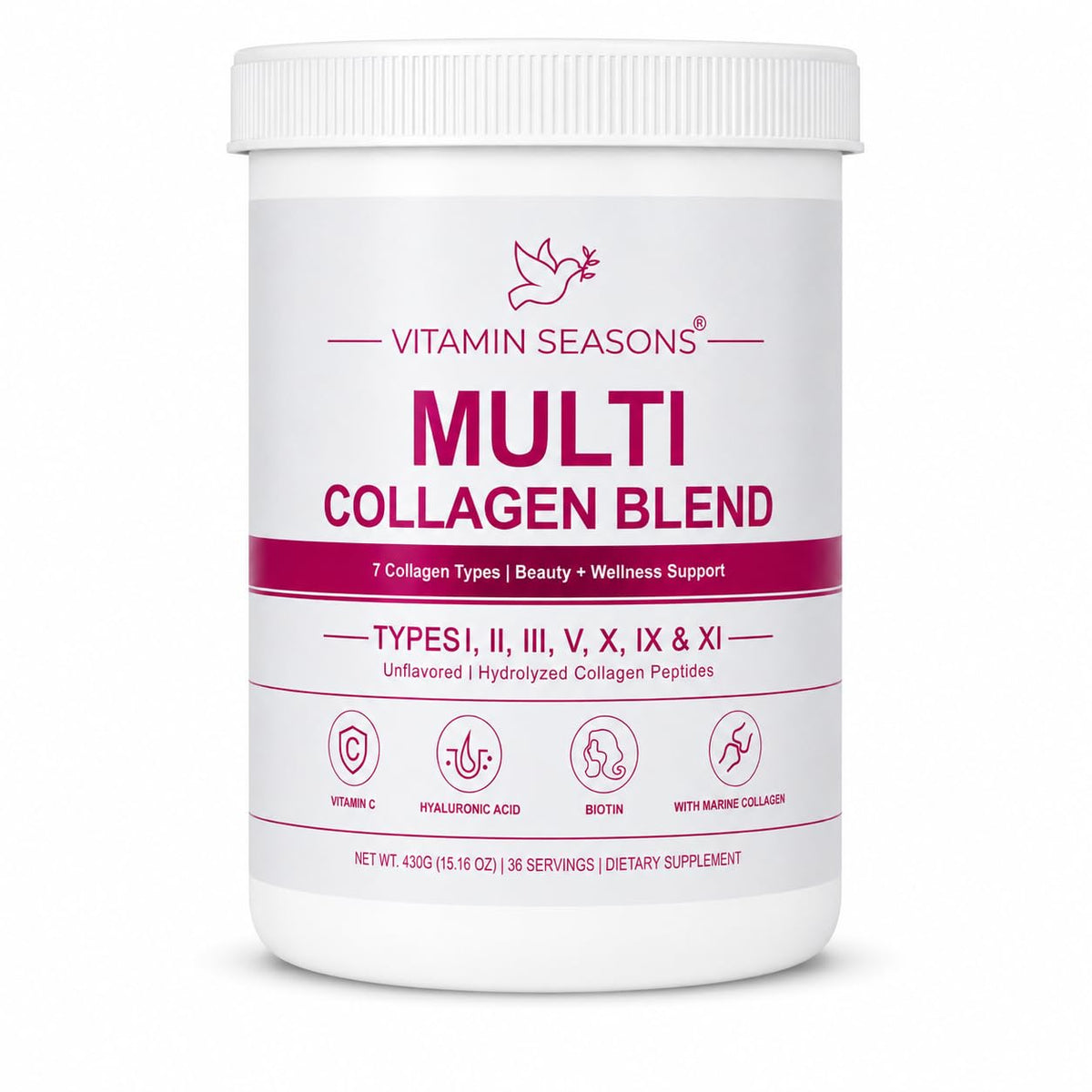 Unflavored Hydrolyzed Collagen Peptides Powder 15.16 oz Y402754