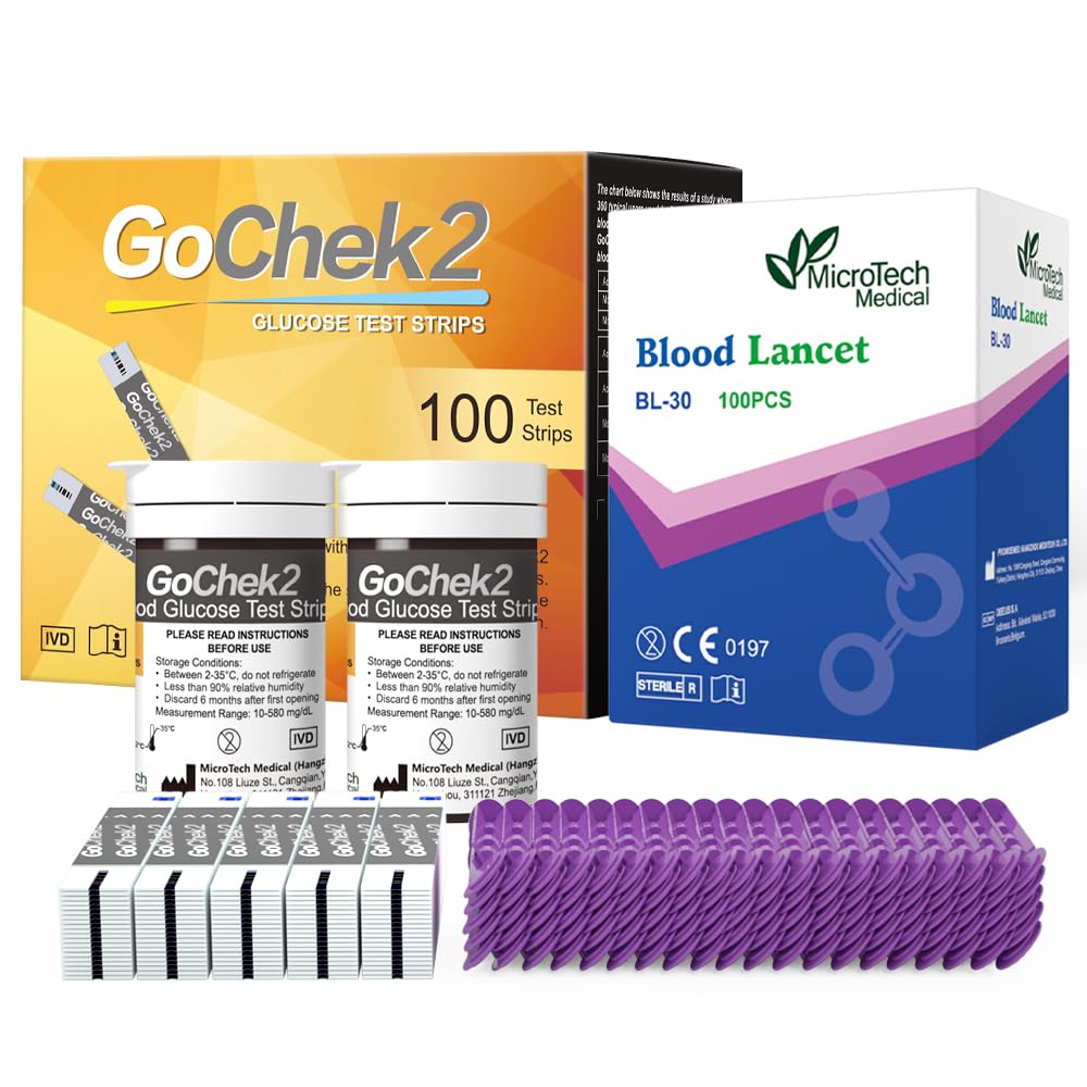 Blood Glucose Test Strips & Lancets, 100 Count K325