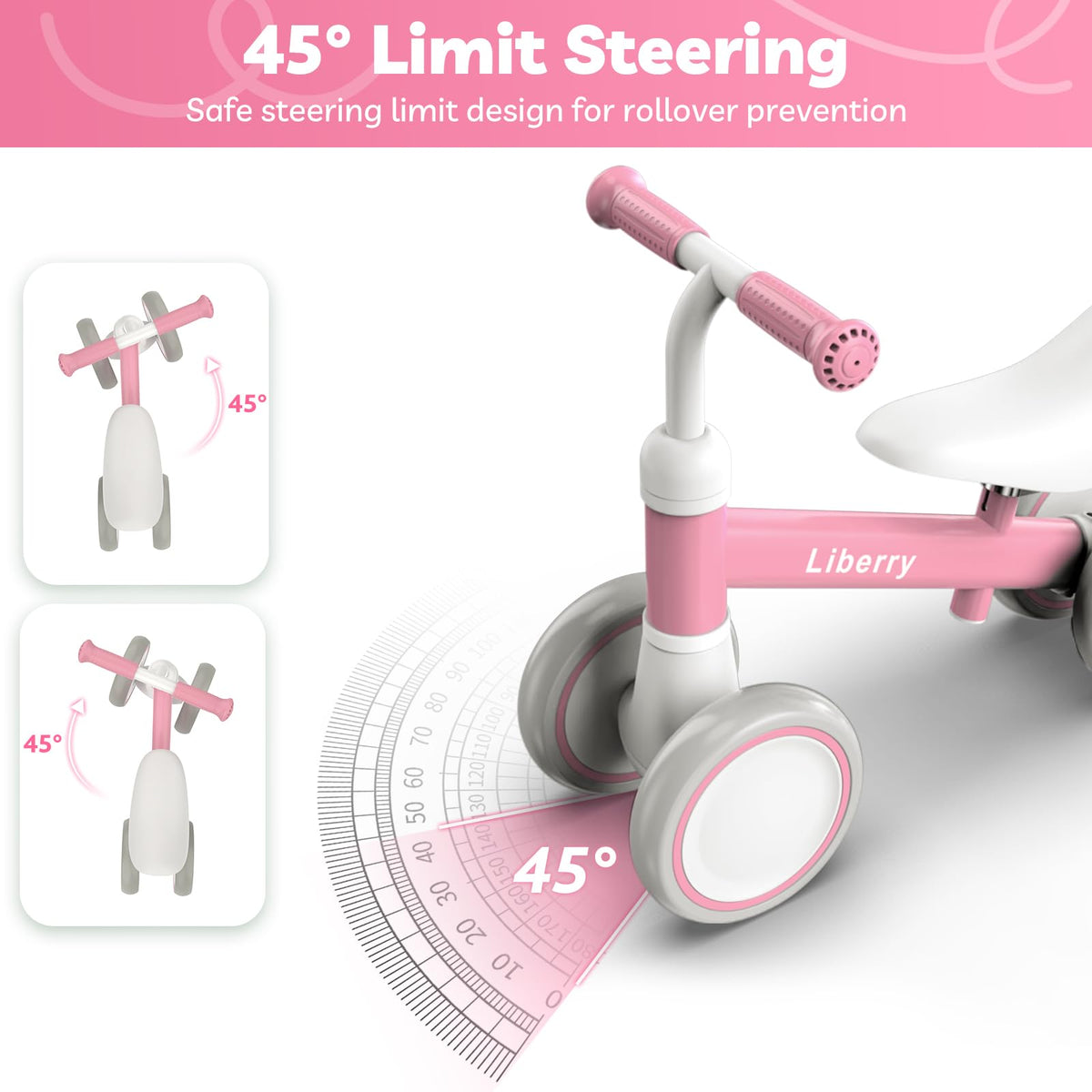 Pink Adjustable Baby Balance Bike J160195