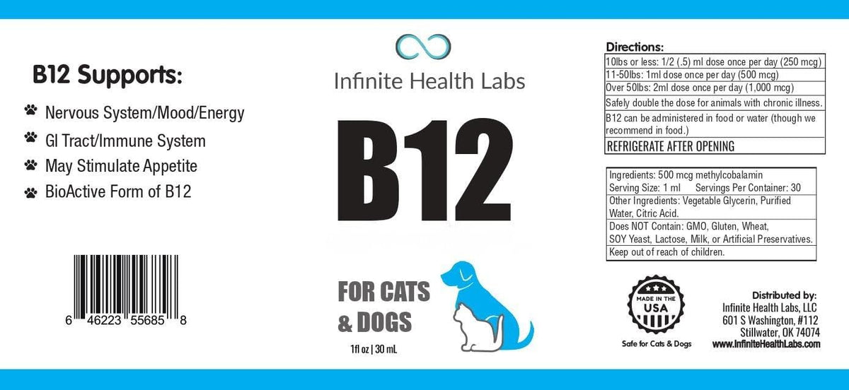 Vitamin B12 for Dogs & Cats, Methylcobalamin, 1 oz E50347