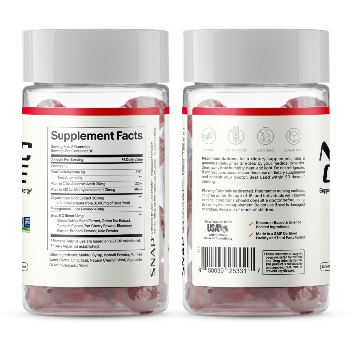 Cherry Beet Root Gummies 60 Count 2-Pack Q90945