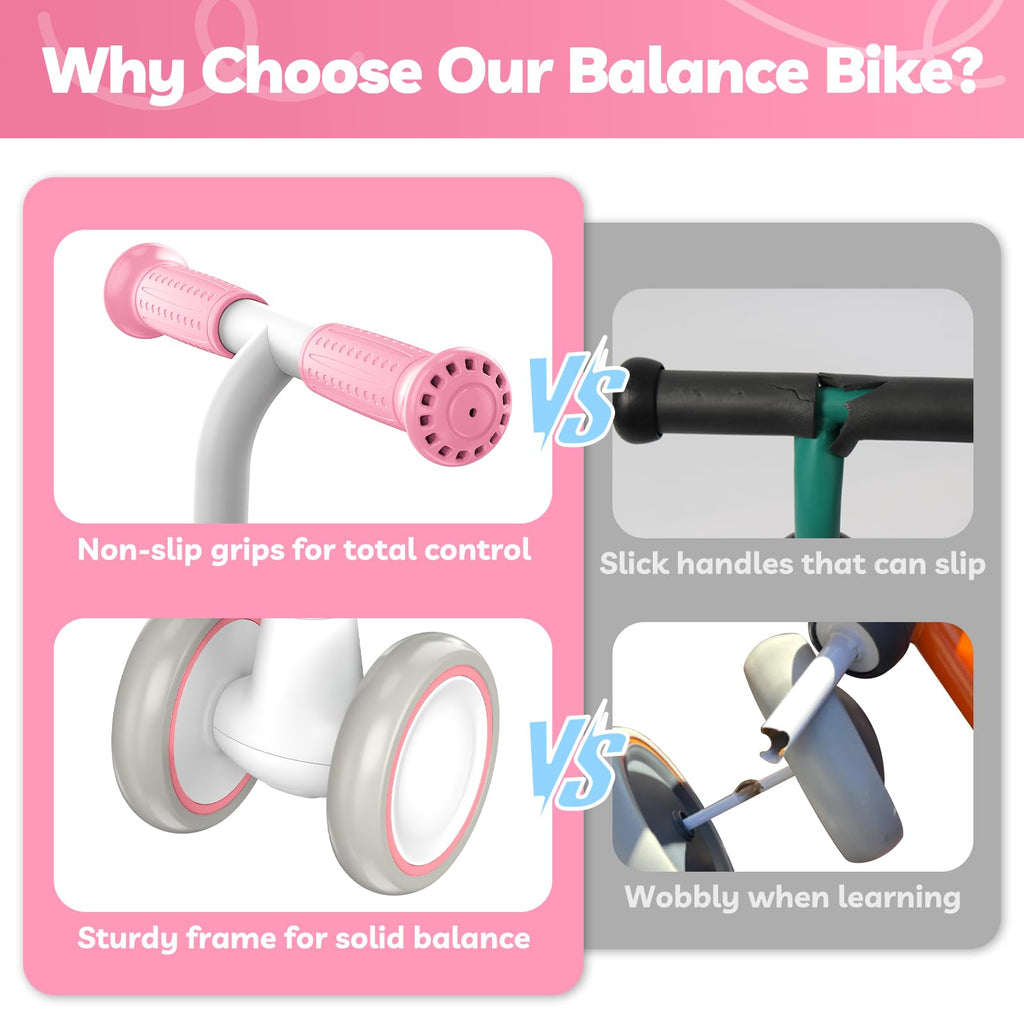 Pink Adjustable Baby Balance Bike J160195