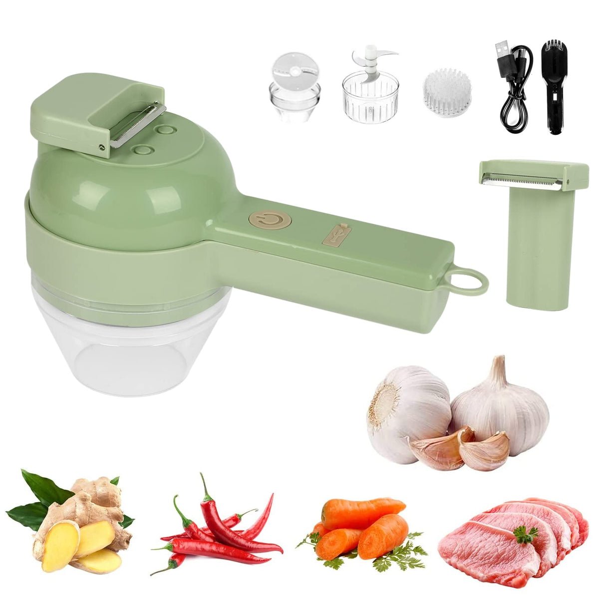 4 in 1 Handheld Electric Vegetable Cutter Set W21370