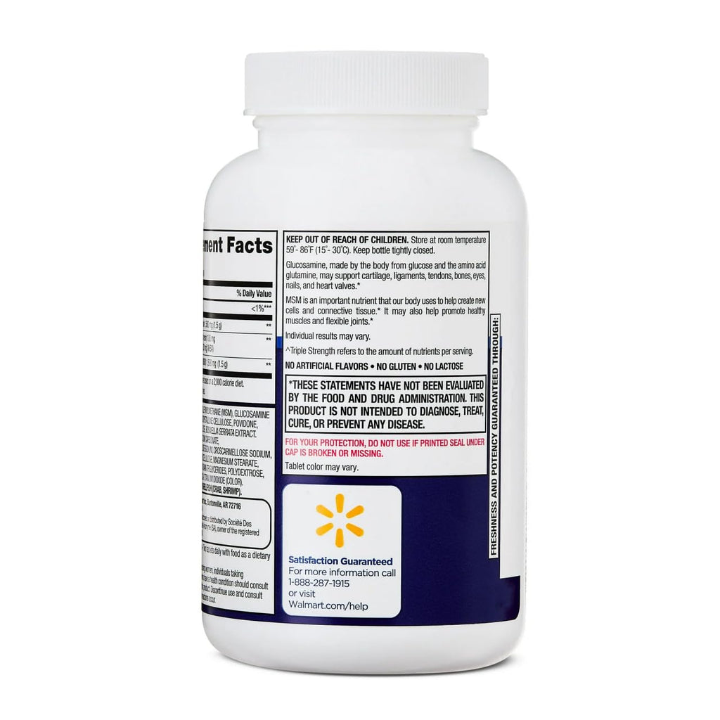 Glucosamine 1500mg MSM 1500mg Boswellia Extract Tablets, 80 Count B15901