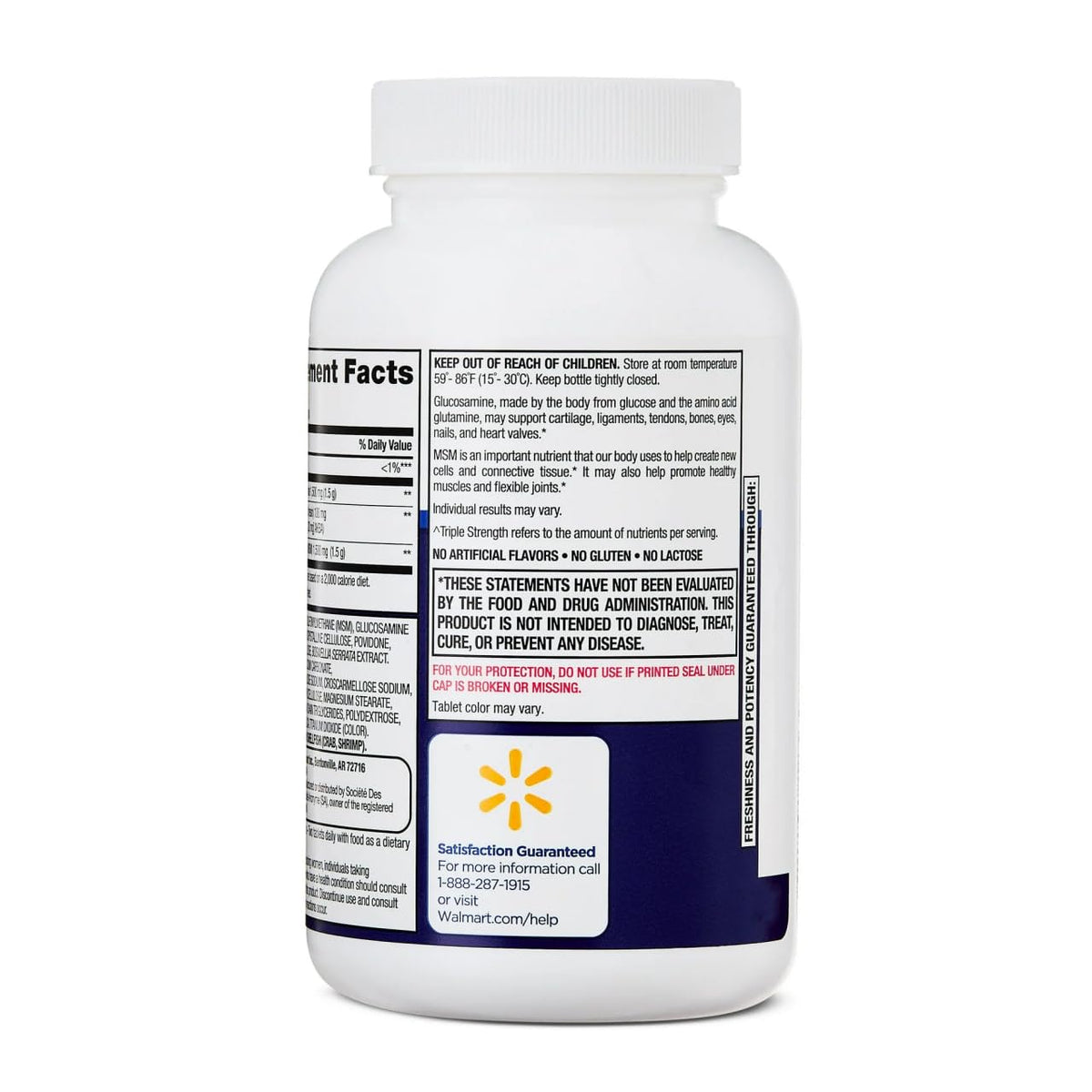 Glucosamine 1500mg MSM 1500mg Boswellia Extract Tablets, 80 Count B15901