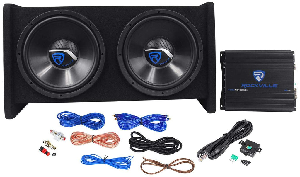 Dual 12" Car Subwoofer Enclosure with Mono Amplifier N3784