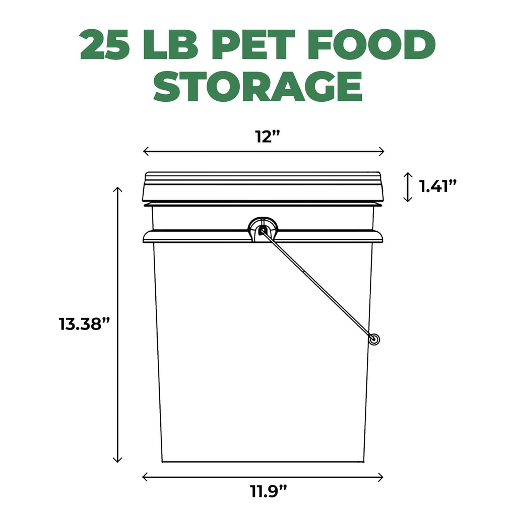 Airtight Pet Food Storage Container 25 lbs Grey G6043