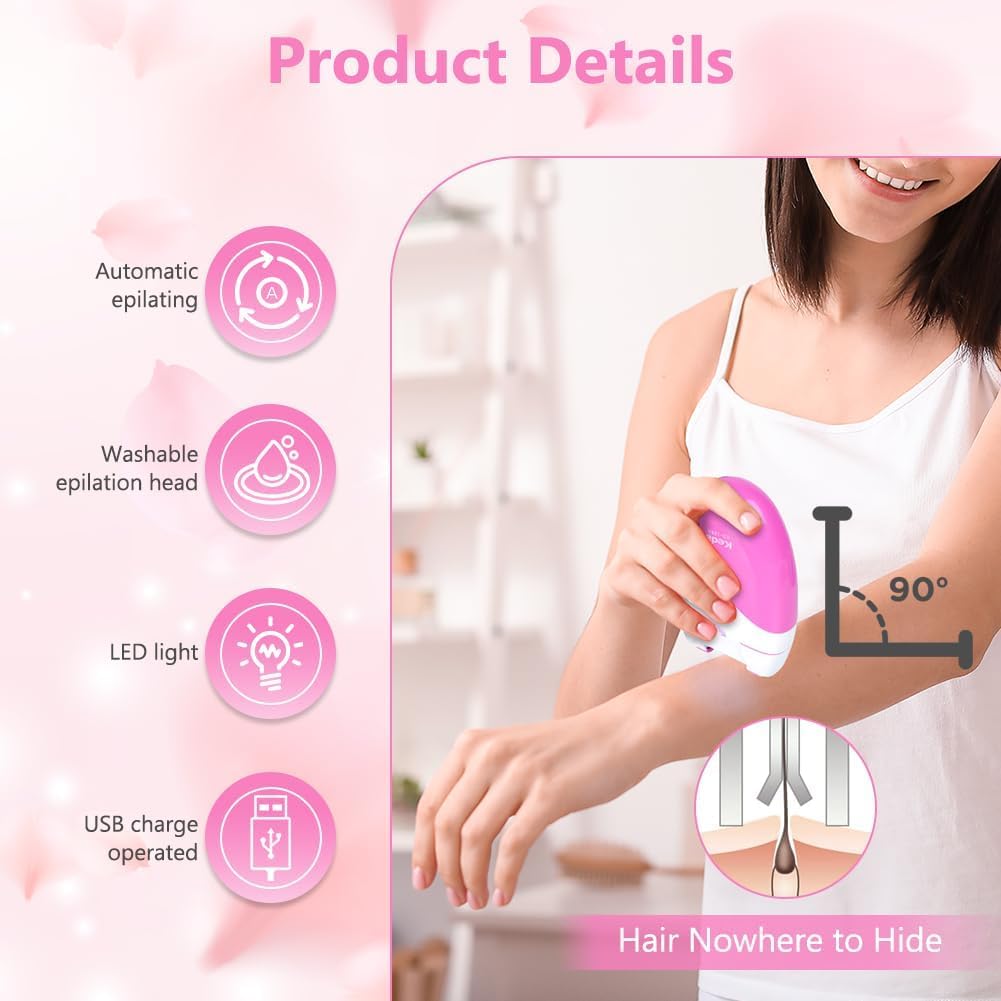 2 Speed LED Light Epilator Facial Hair Remover Y774