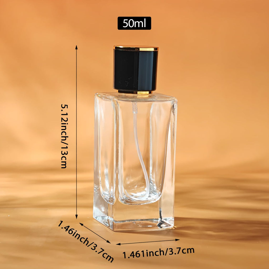 2 Pack 50ml Glass Spray Perfume Bottle Atomizer L9109