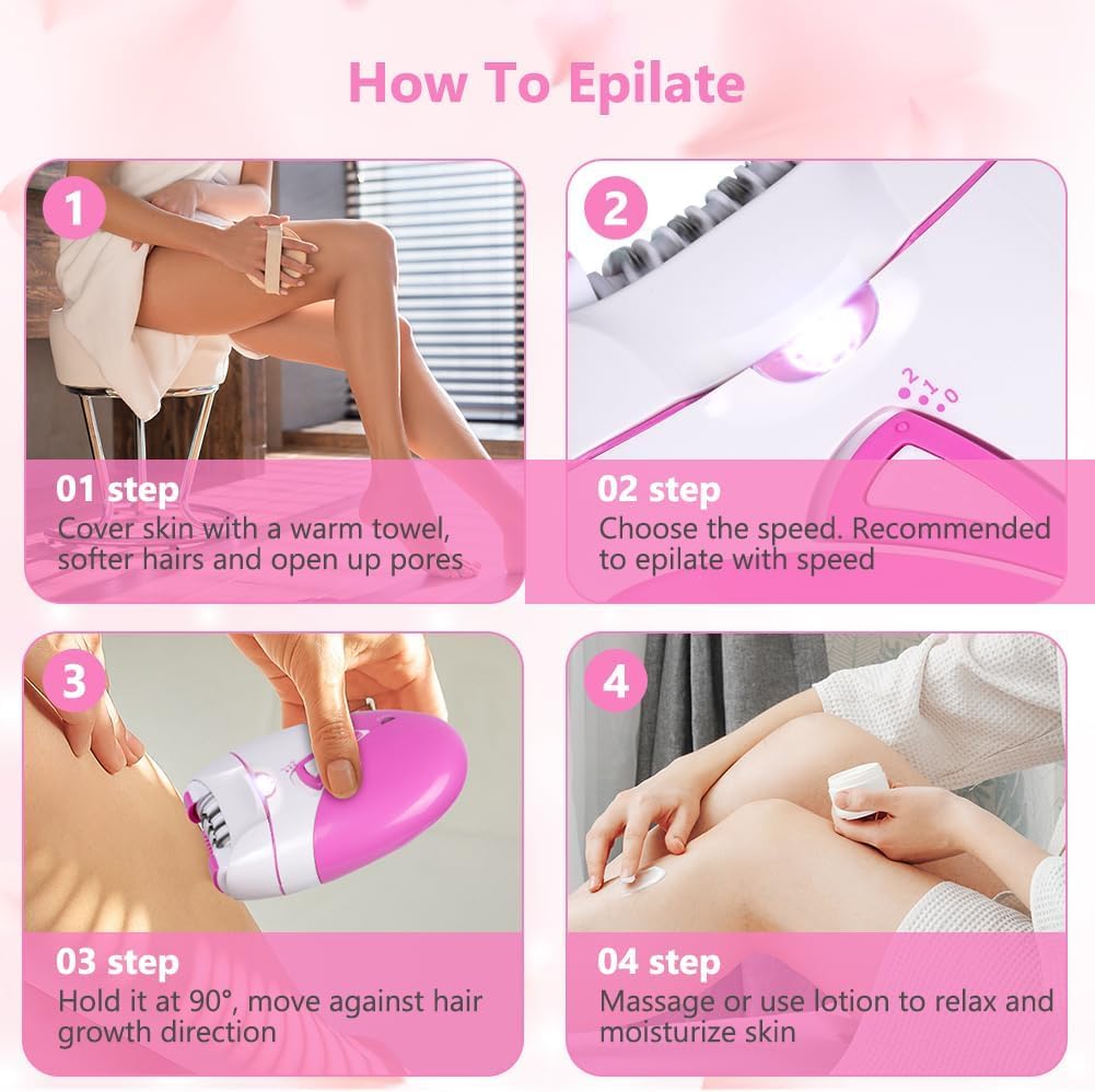 2 Speed LED Light Epilator Facial Hair Remover Y774