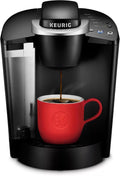 Single Serve K-Cup Pod Coffee Maker, 3 Brew Sizes, 48oz Removable Reservoir, Black D35636