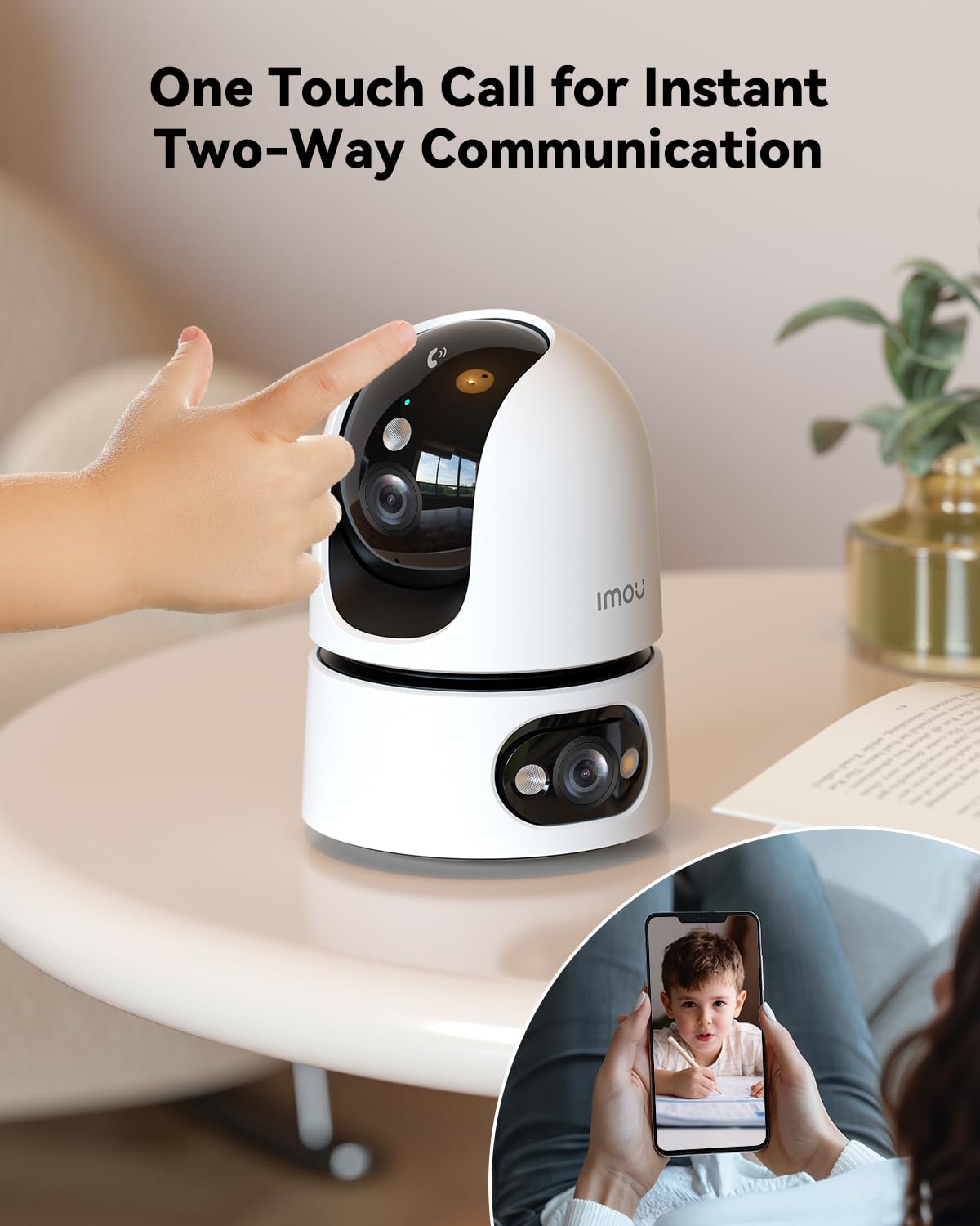6MP Indoor Security Camera Dual-Lens 360° Pan-Tilt Color Night Vision K153