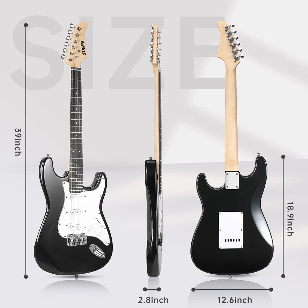 39 Inch Solid Full-size Electric Guitar with Amplifier Bag S656125