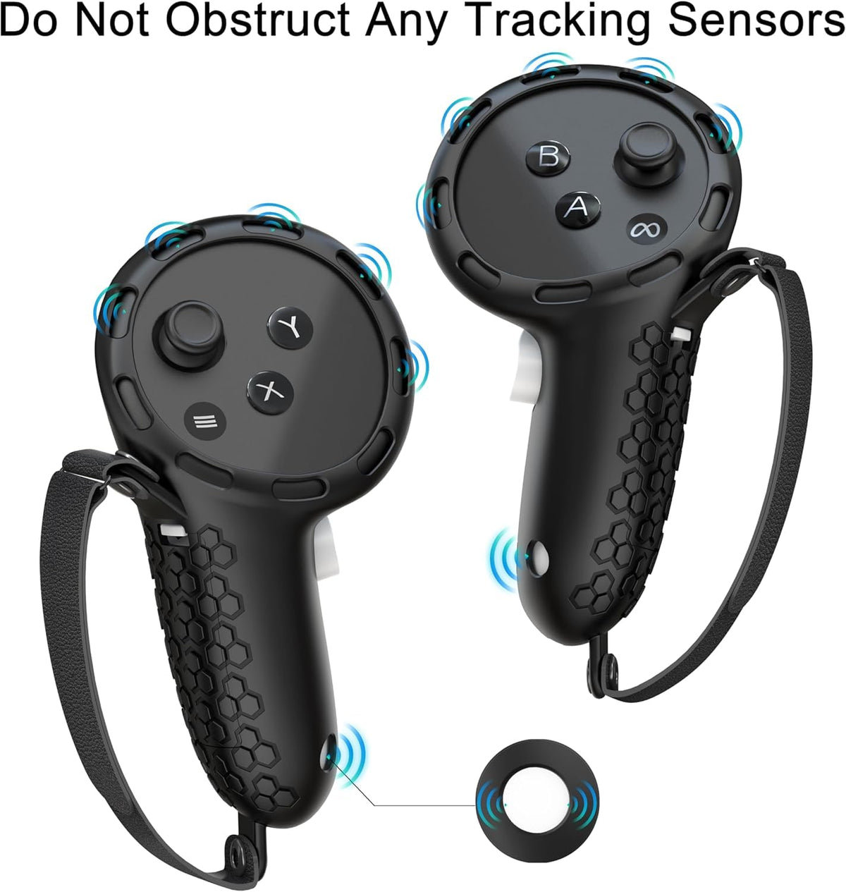 Controller Grips with Battery Opening Covers Black B904131