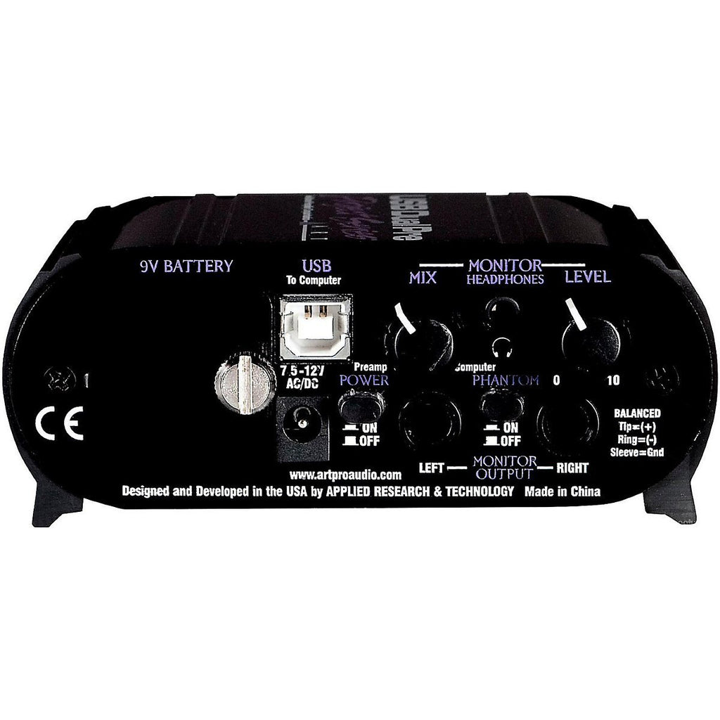 USB Dual Pre Two Channel Preamplifier/Computer Interface, Black Y400897
