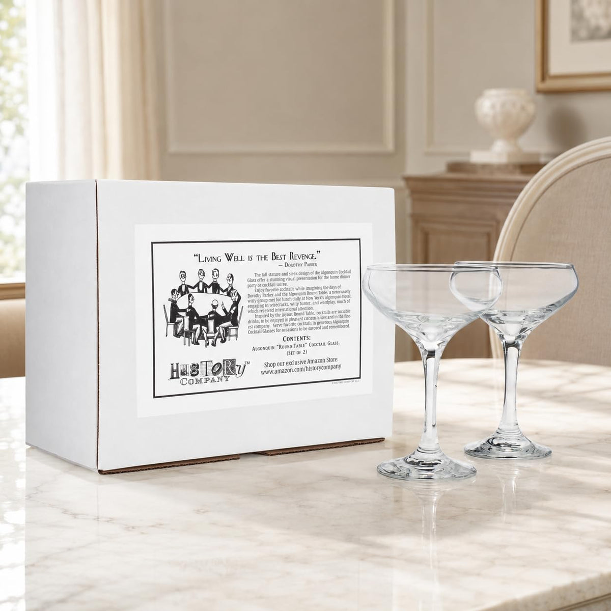 Round Table Cocktail Coupe 2-Piece Set N199