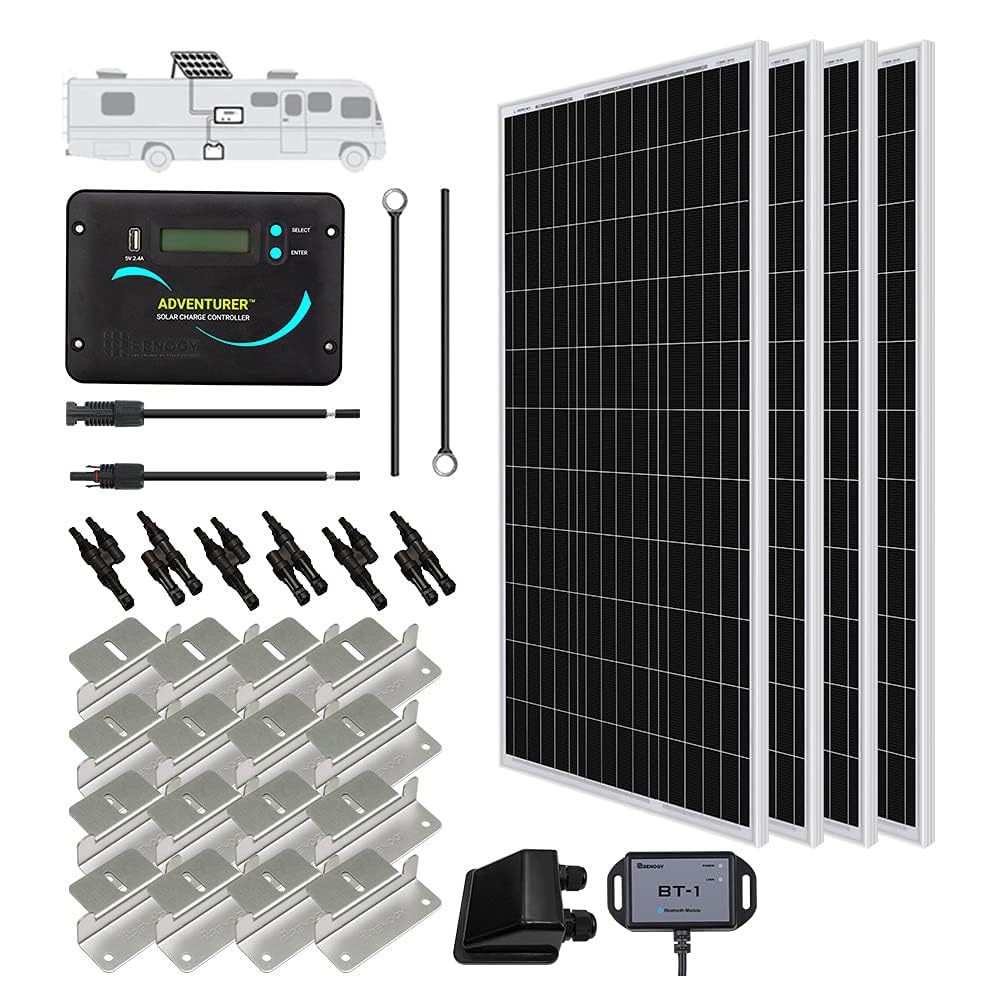 400W 12V Monocrystalline Solar Panel Kit with 30A PWM Charge Controller B88481