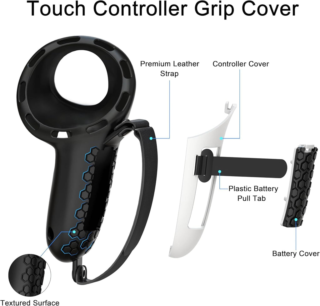 Controller Grips with Battery Opening Covers Black B904131