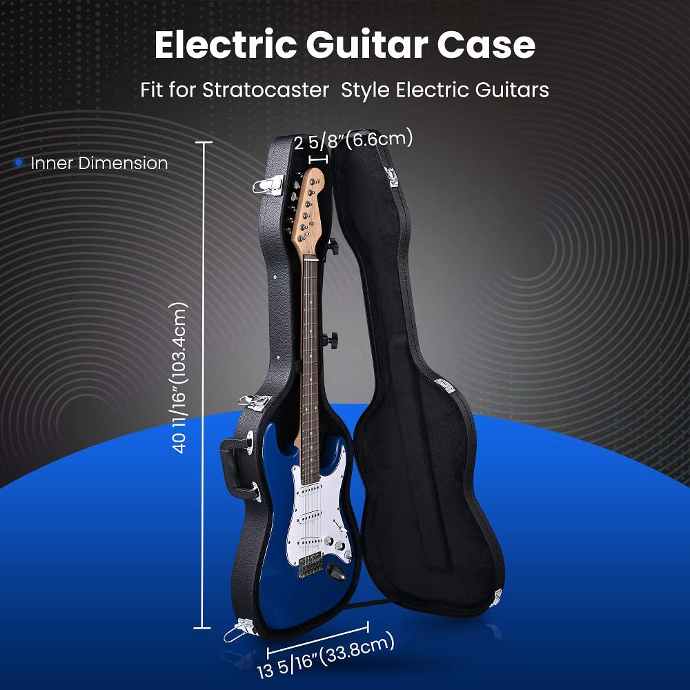 40" Hard Shell Electric Guitar Case with Plush Interior O190014