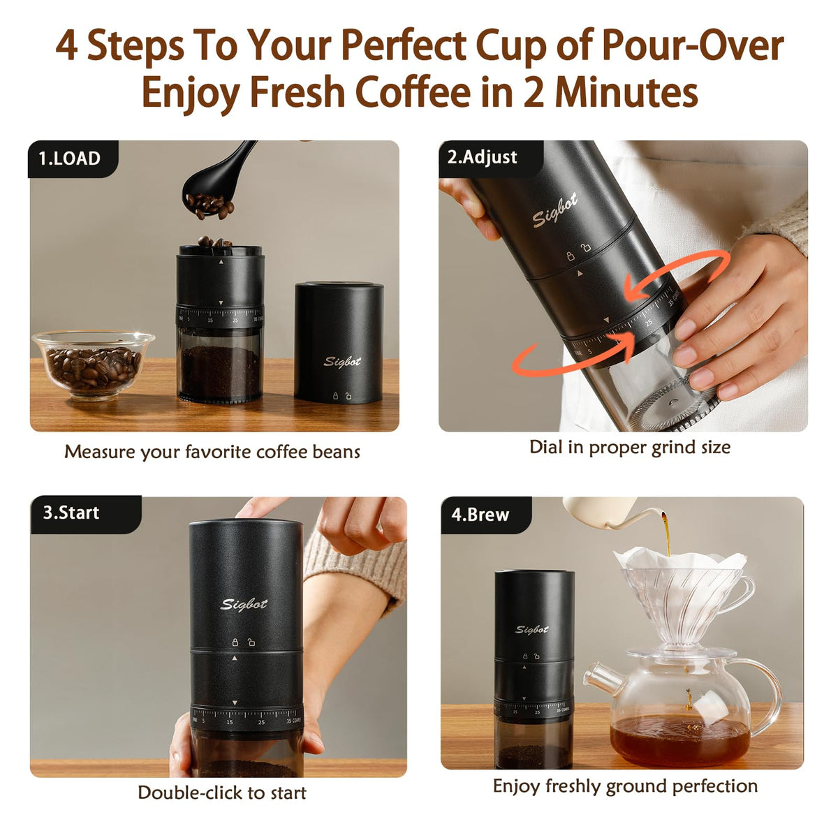 Cordless Burr Coffee Grinder V926301