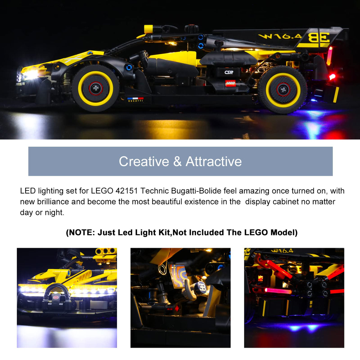 Compatible with LEGO Technic Bugatti Bolide 42151 B4961