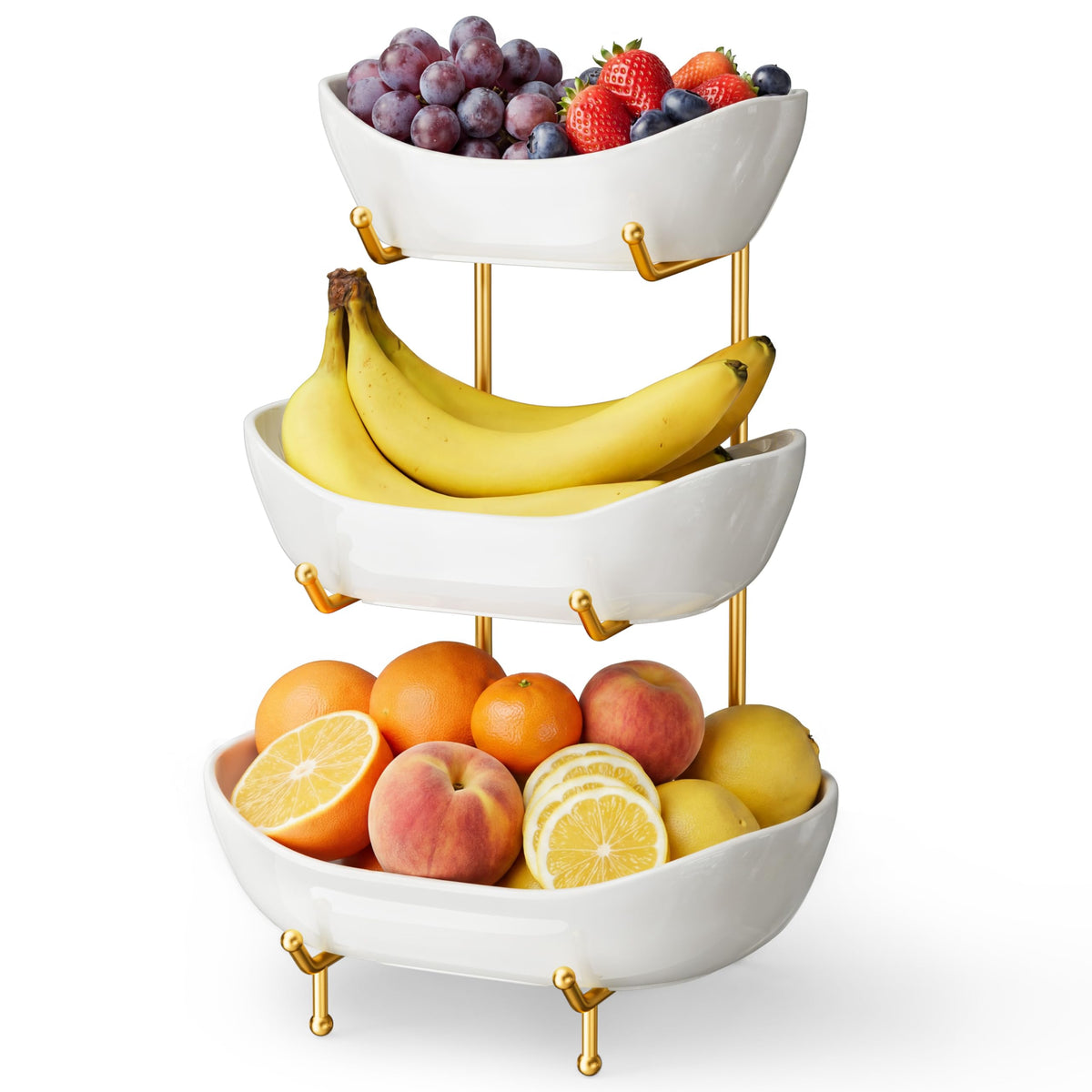 Ceramic 3 Tier Fruit Bowl F81245