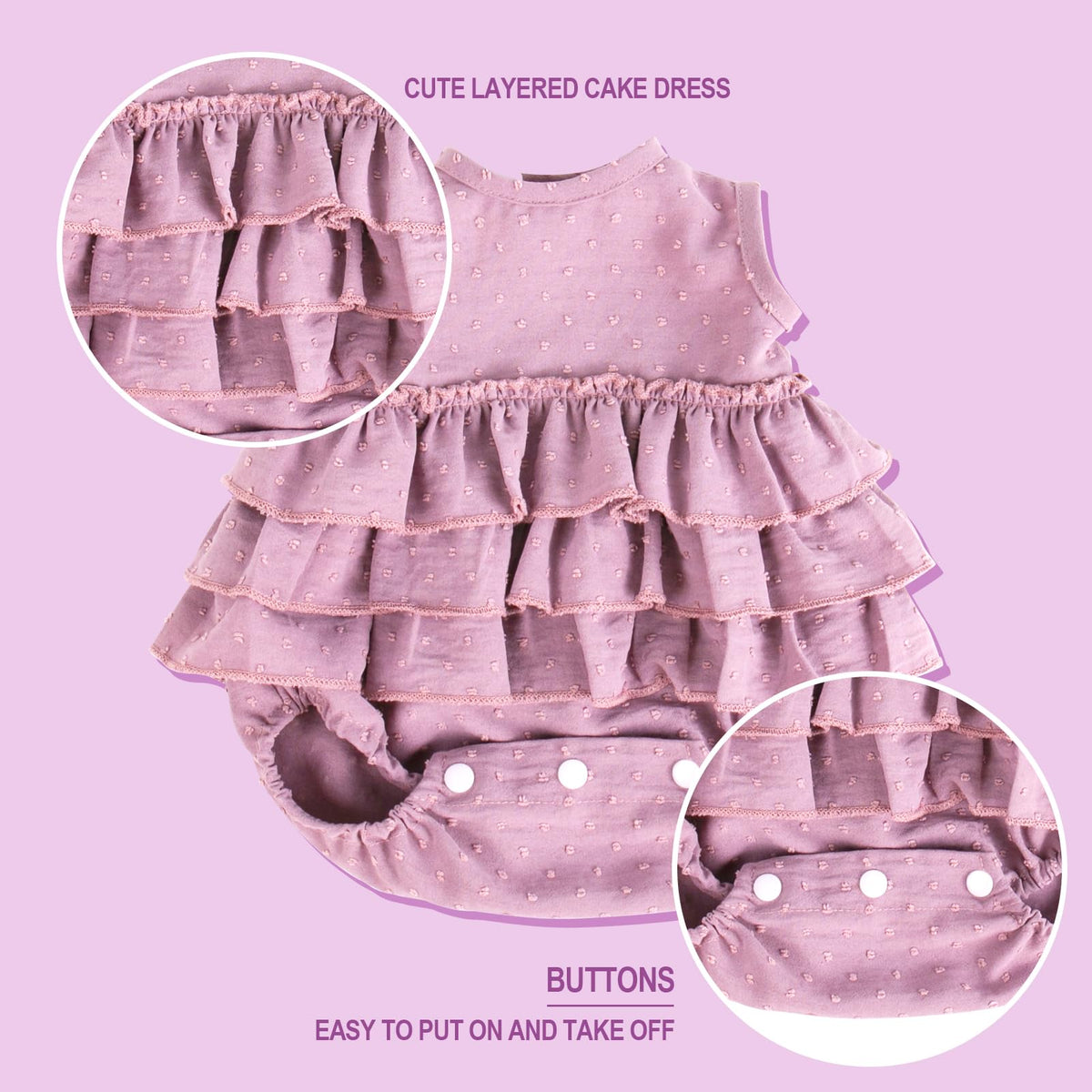 20 Inch Purple Dress Doll Clothing Set U4173