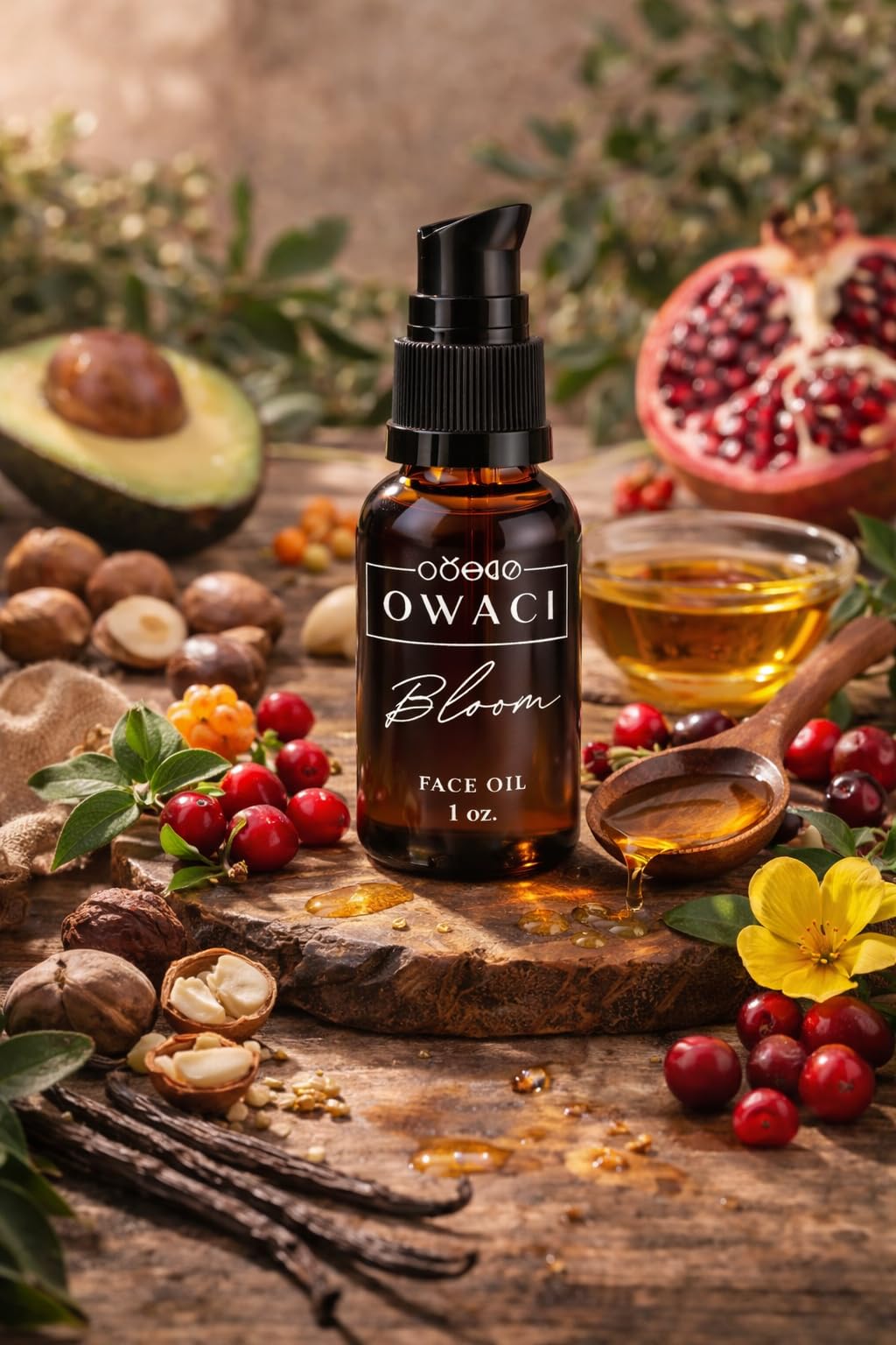 Rosehip Plum Kukui Pomegranate Facial Oil 1 oz H910190