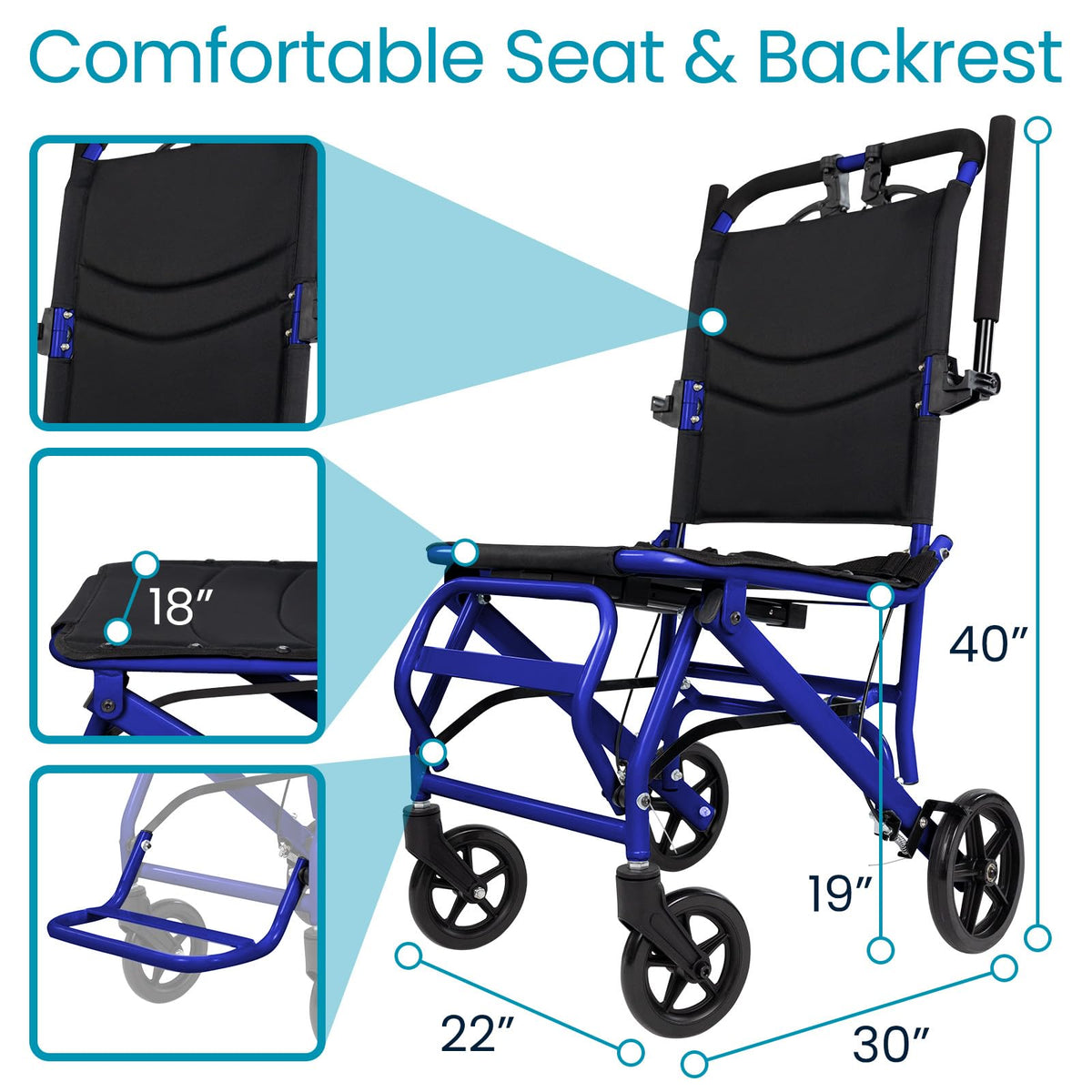 Ultra-Lightweight Transport Wheelchair K413770