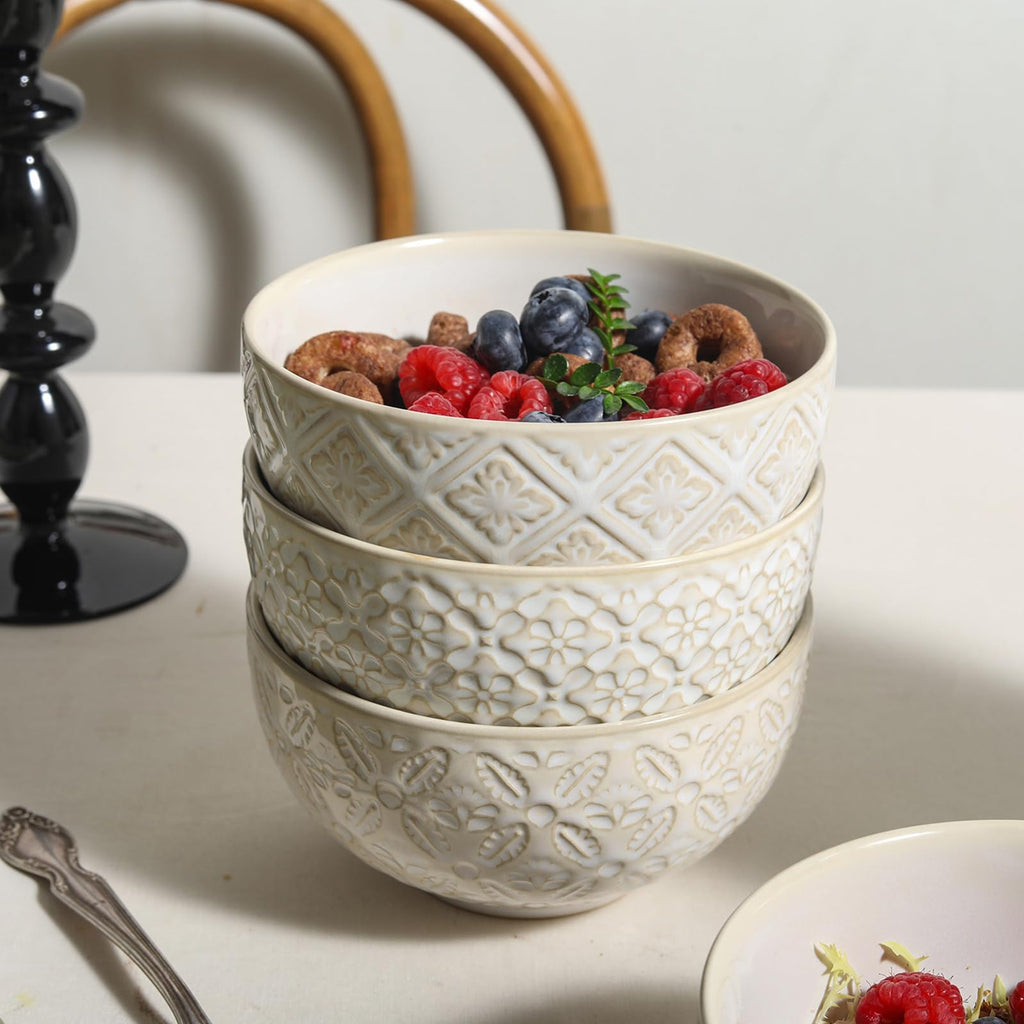 26 Oz Ceramic Soup Bowls Set of 4, 6 inch Q940