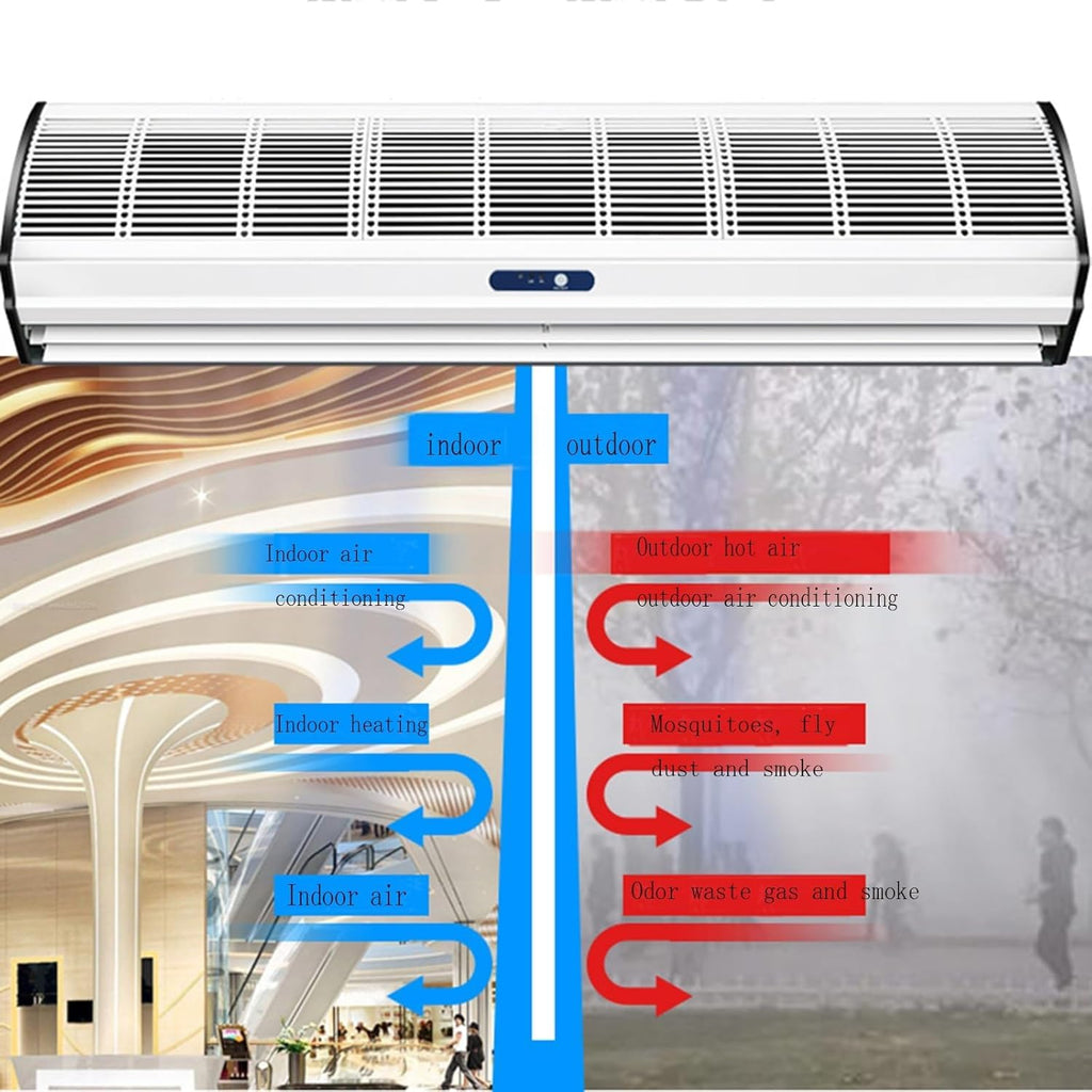 Wall-mounted Air Curtain Fan with Remote Control W864001