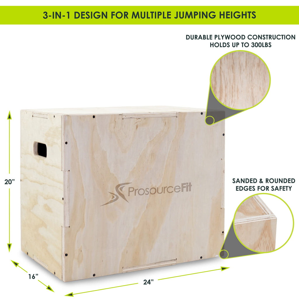 3-in-1 Wood Plyometric Jump Box T926