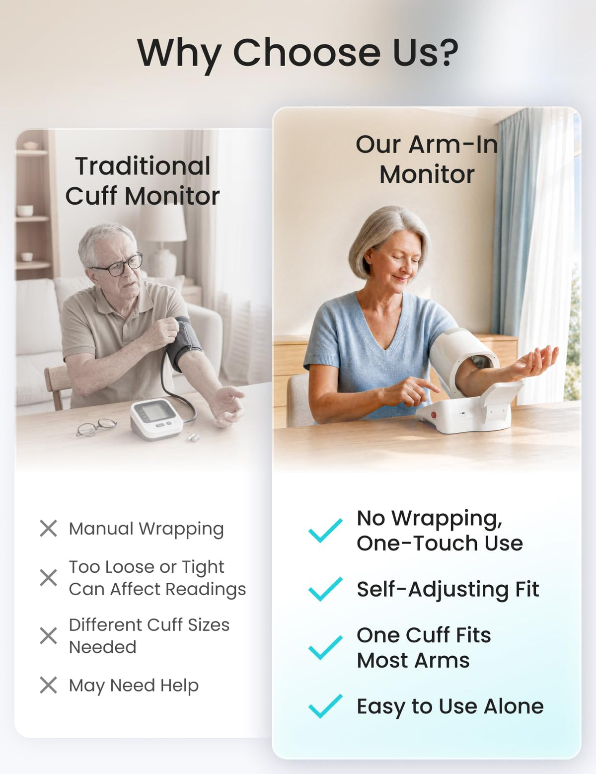 Automatic Upper Arm Blood Pressure Monitor with Barrel Cuff L1413