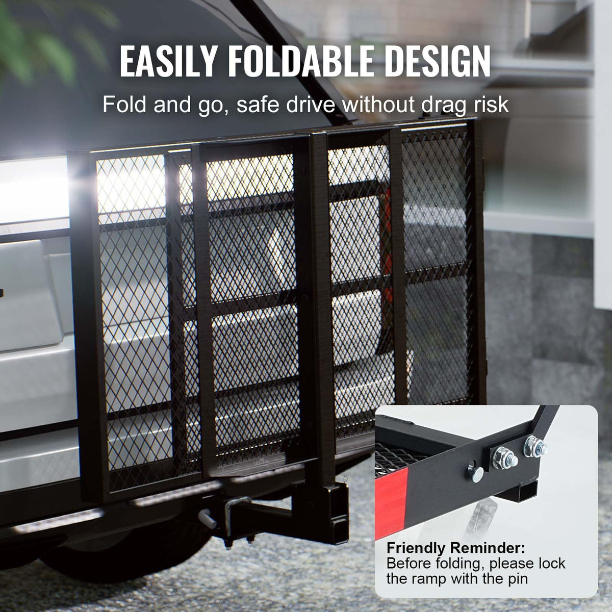 Hitch Mount Mobility Scooter Carrier with Folding Ramp M109582