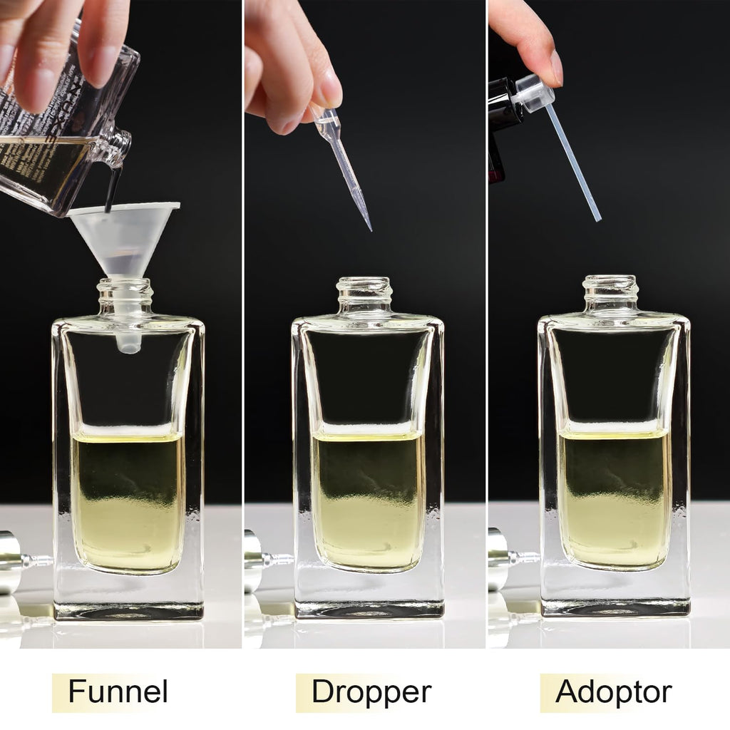 2 Pack 50ml Glass Spray Perfume Bottle Atomizer L9109
