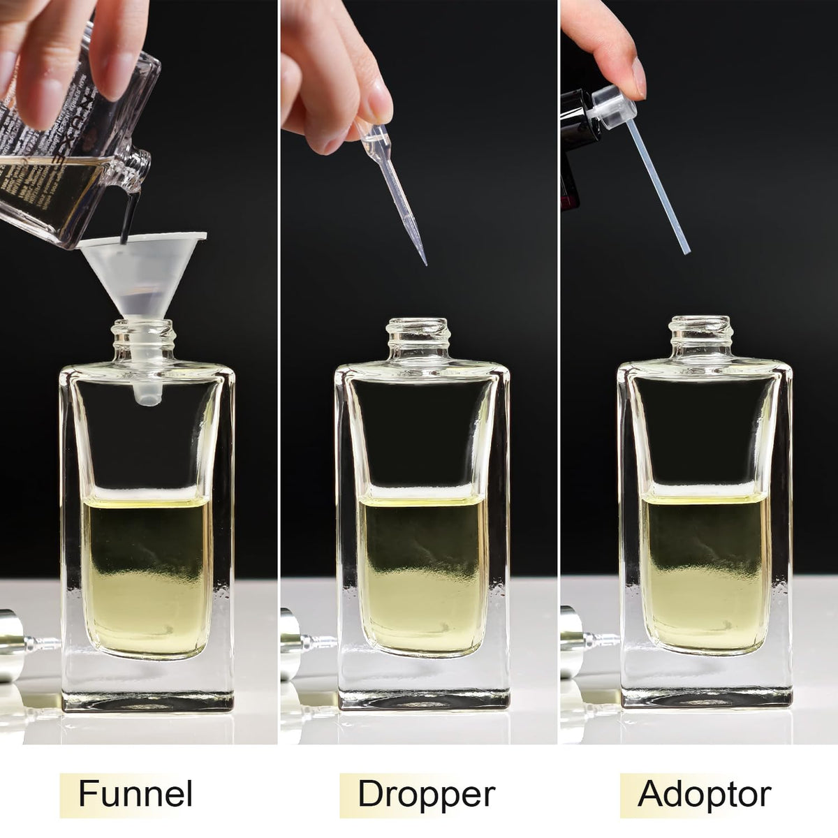 2 Pack 50ml Glass Spray Perfume Bottle Atomizer L9109