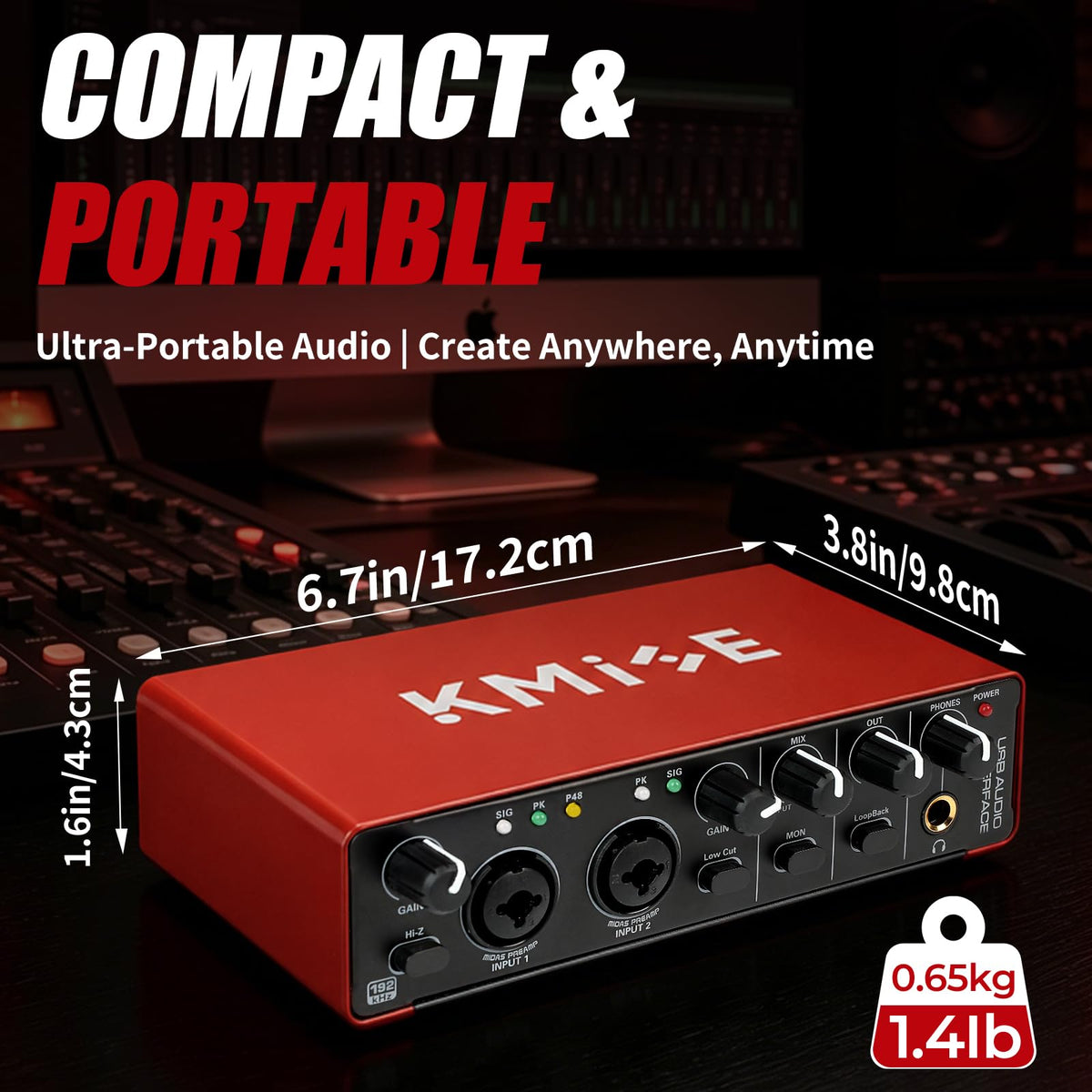 USB Audio Interface with 48V Phantom Power K8775