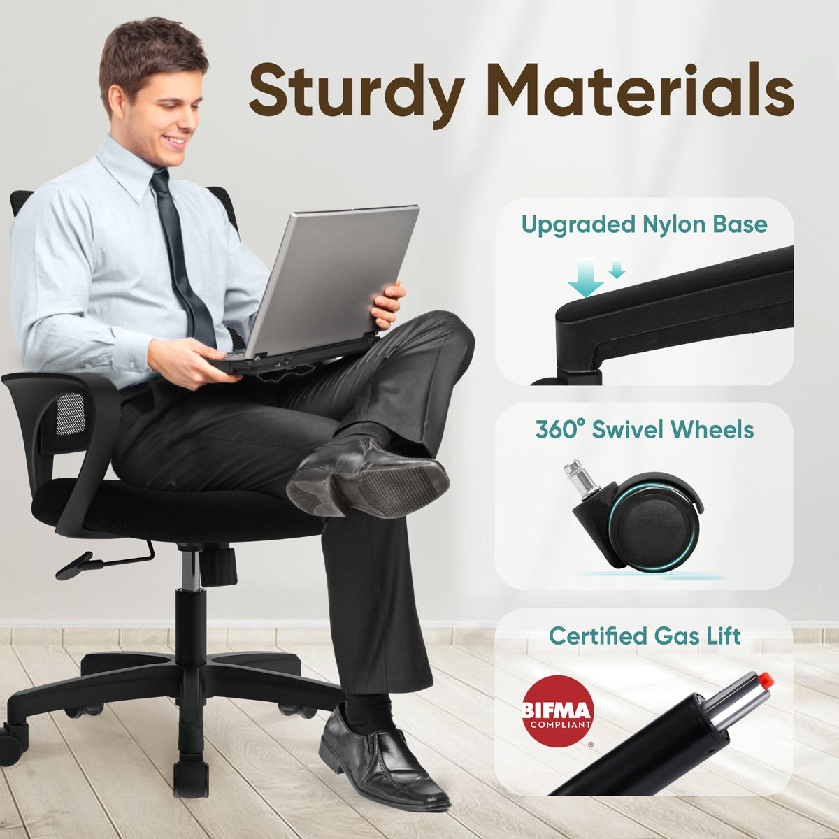 Mid Back Ergonomic Mesh Office Chair L2445