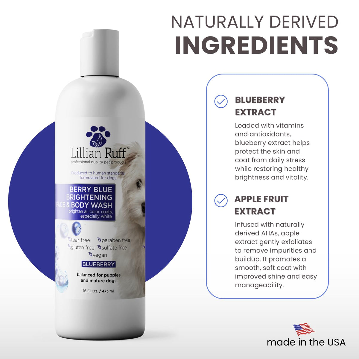 Berry Blue Brightening Pet Shampoo 16oz W501073