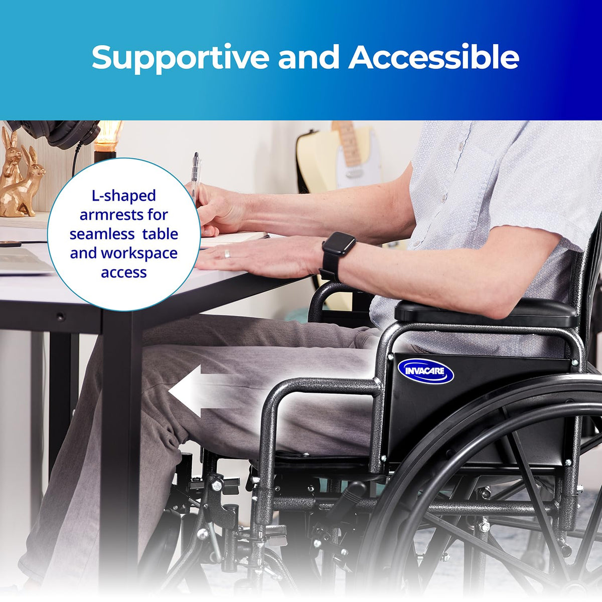 Portable Folding Lightweight Manual Wheelchair 18 Inch Seat K1555