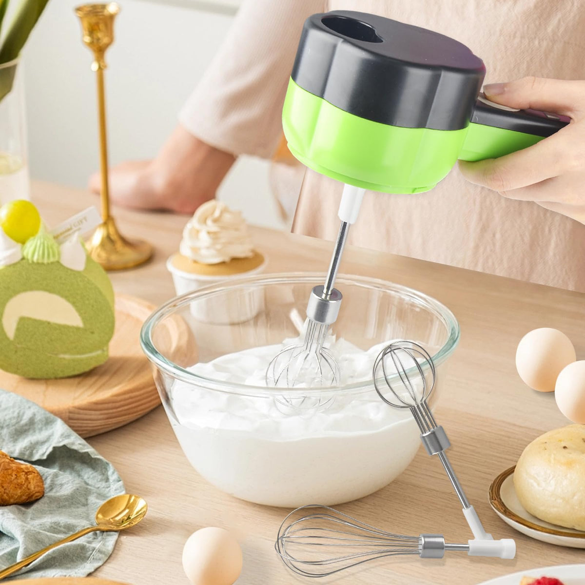 Electric Vegetable Slicer Set 4 in 1 Portable Rechargeable Wireless Food Processor M371