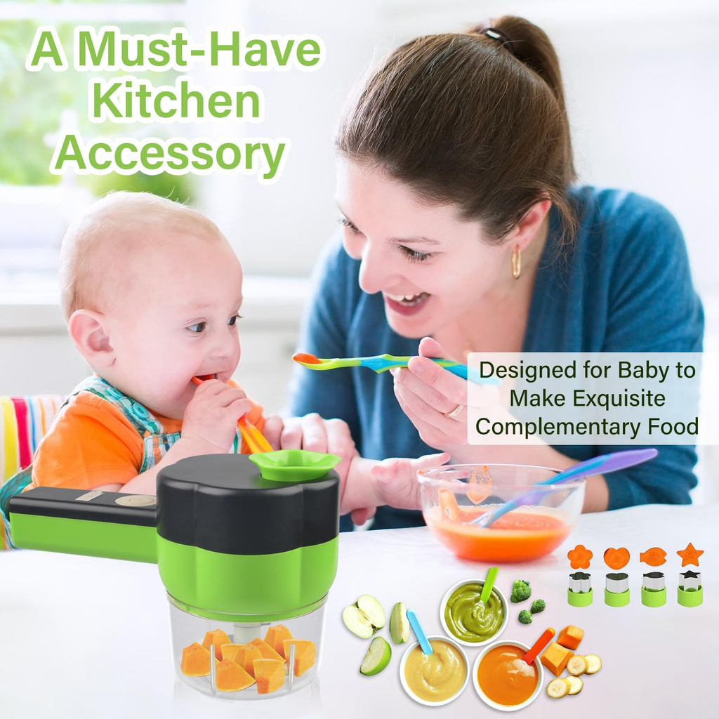 Electric Vegetable Slicer Set 4 in 1 Portable Rechargeable Wireless Food Processor M371