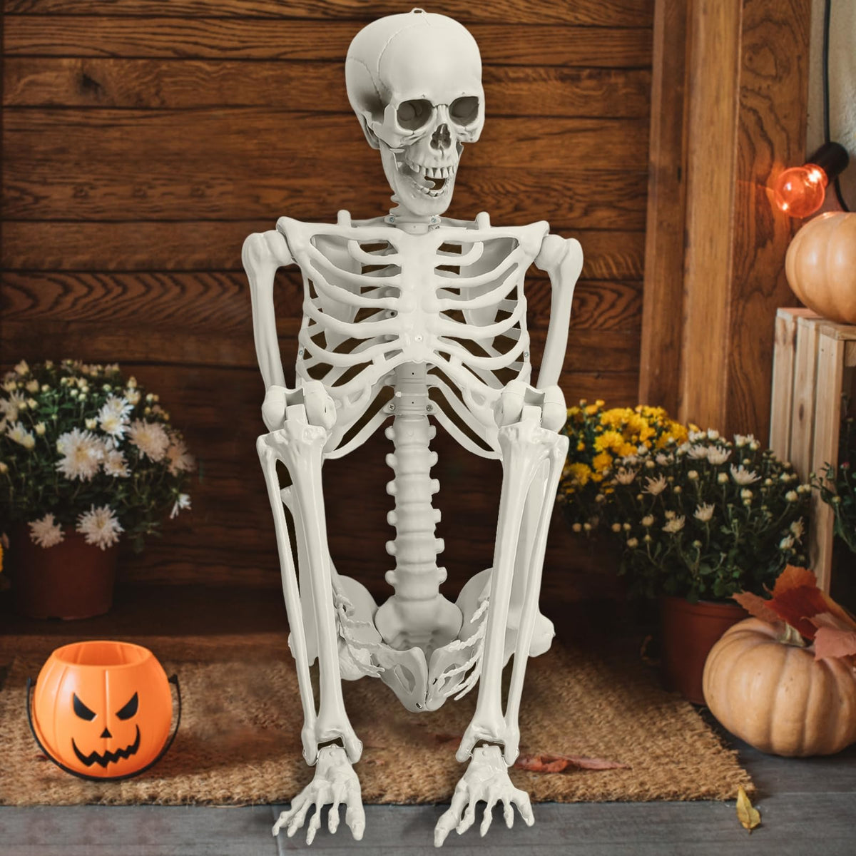 5.4FT Life Size Poseable Human Skeleton Prop F952127