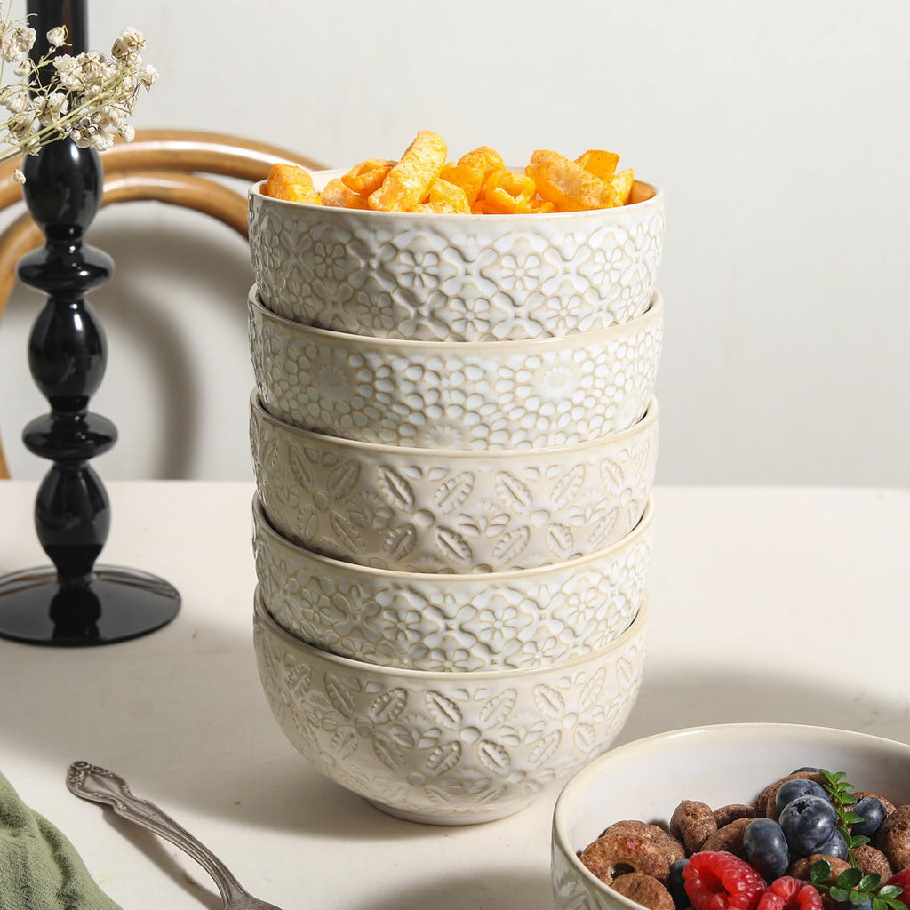 26 Oz Ceramic Soup Bowls Set of 4, 6 inch Q940