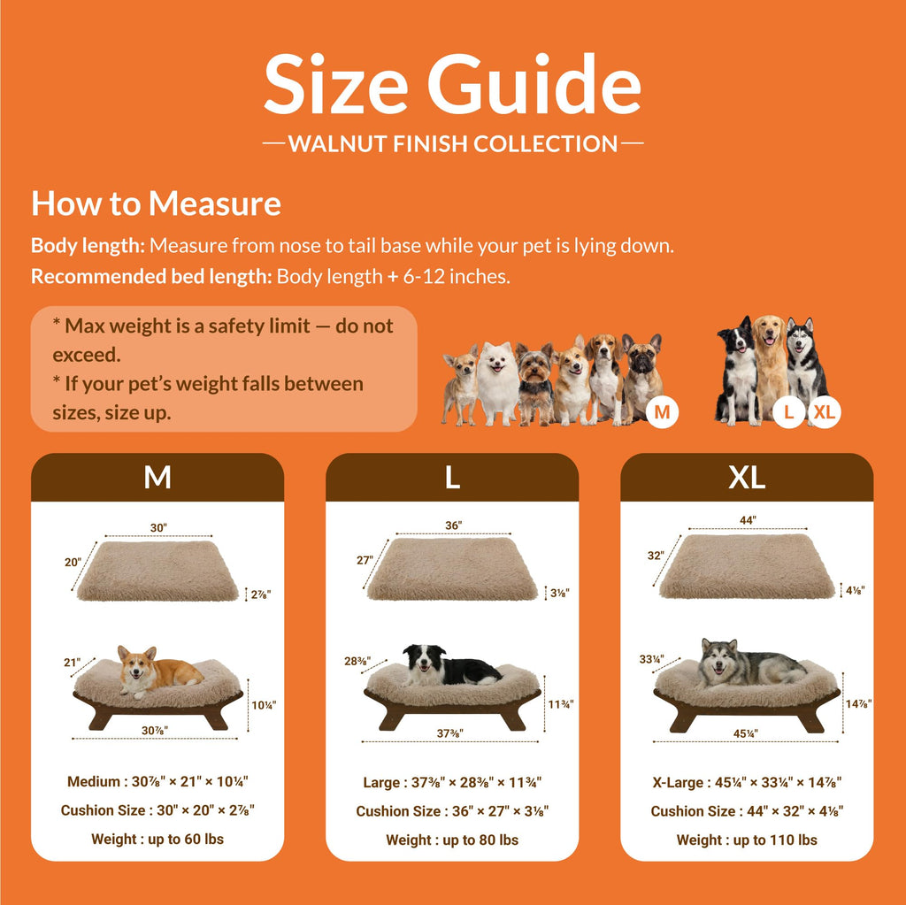 Wood Dog Bed Frame with Foam Mattress Z553