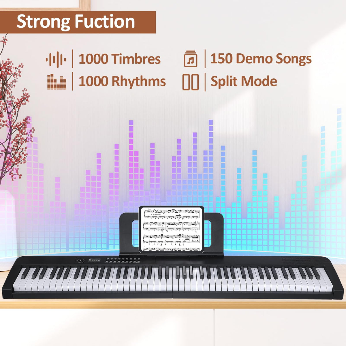 88 Key Electric Digital Piano with Semi Weighted Keys H736291